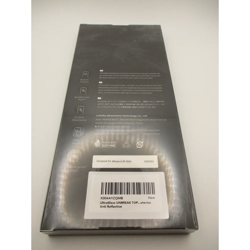 UltraGlass Screen Protector‎ iPhone 16 Pro 6.3P 2024 Anti Reflective UNBREAK TOP